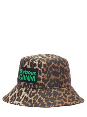 Cappello di cotone leopardato Barbour marrone