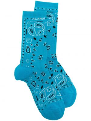 Чорапи с принт с пейсли десен Alanui синьо