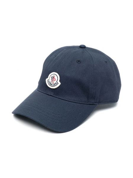 Niebieska czapka z daszkiem Moncler