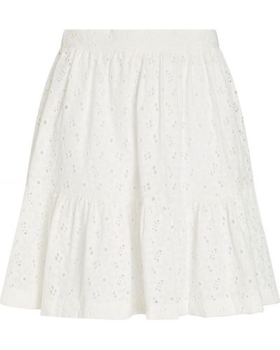 Хлопковая юбка мини Alexachung, белая