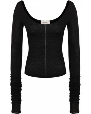 Пуловер из вискозы Lemaire, черный