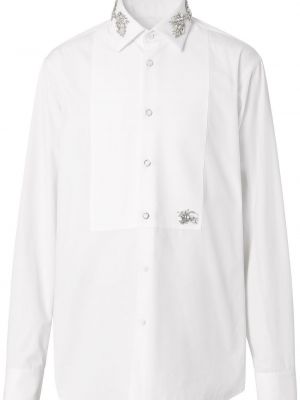 Памучна риза с кристали Burberry бяло