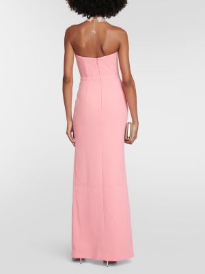 Dlouhé šaty s mašlí Rebecca Vallance růžové