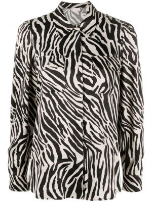 Satenska srajca s potiskom z zebra vzorcem Liu Jo