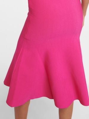 Asymetrické midi šaty Roland Mouret růžové