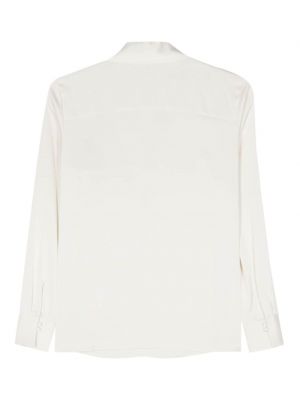 Satynowa bluzka z kokardką Calvin Klein biała