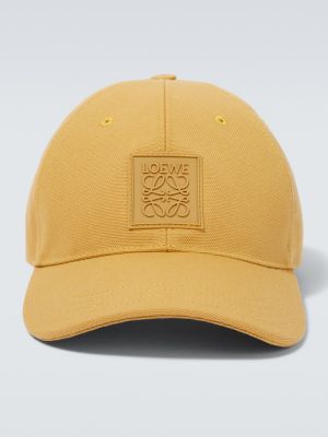 Cappello con visiera di cotone Loewe giallo