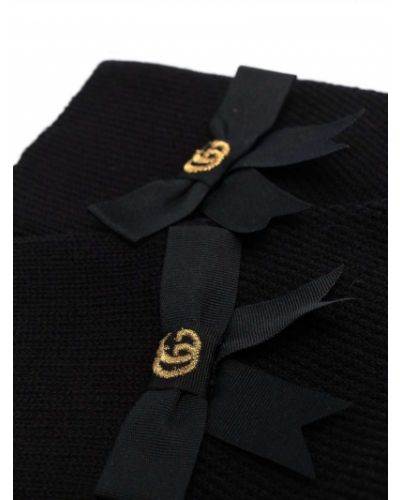 Calcetines con lazo con apliques Gucci negro
