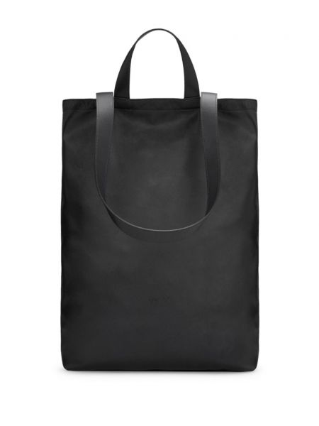 Usnjena nakupovalna torba Marsell črna