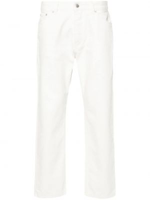 Straight fit džíny s nízkým pasem Studio Nicholson bílé