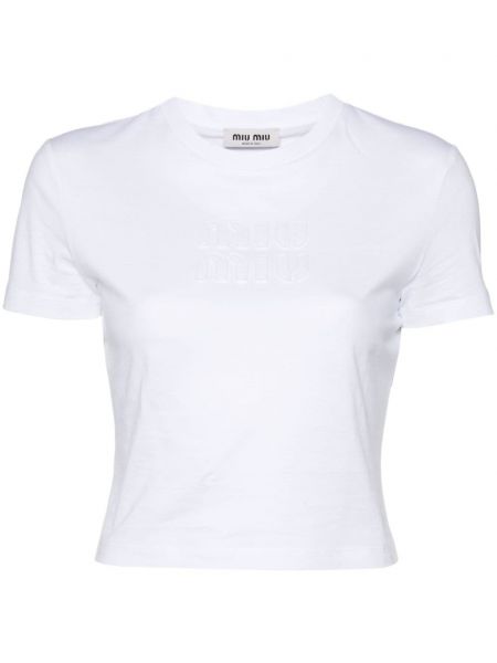 T-shirt Miu Miu hvid