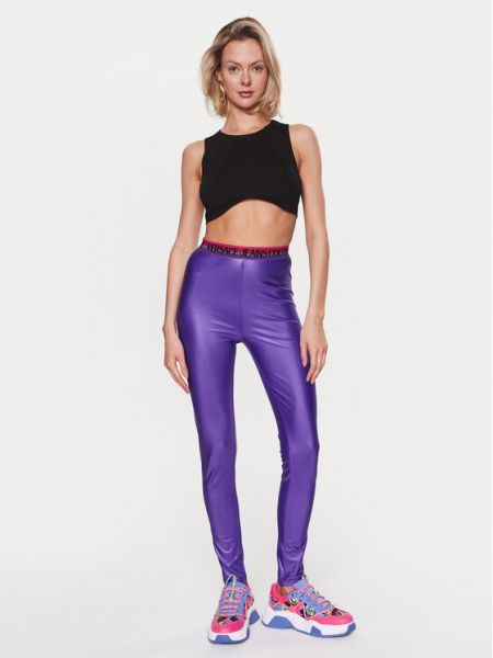 Леггинсы Versace Jeans Couture фиолетовые