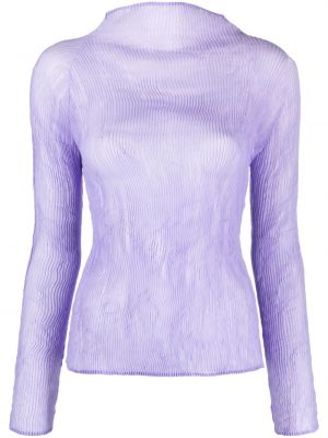 Bluză din șifon Issey Miyake violet