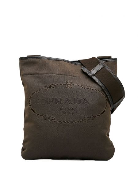 Τσάντα χιαστί Prada Pre-owned καφέ
