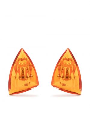 Oversize ohrring mit kristallen Monies orange