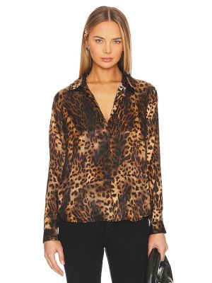 Camisa leopardo L'agence marrón