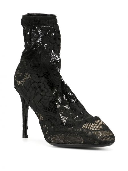 Botas de encaje Dolce & Gabbana negro