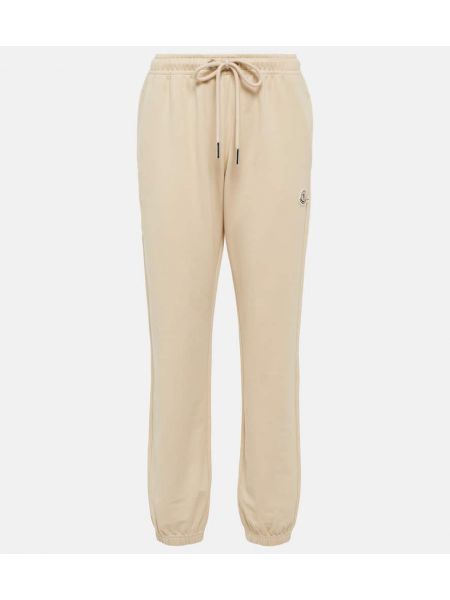 Pantaloni tuta di lana Moncler beige