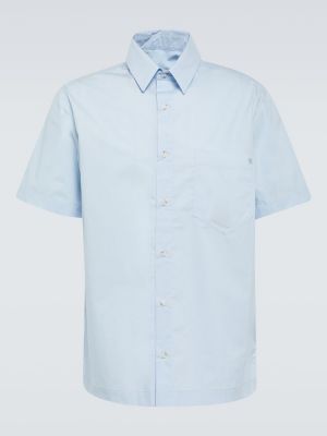 Bombažna srajca Nanushka modra