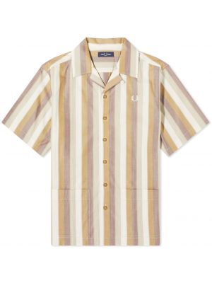 Рубашка Fred Perry Ombre Stripe Short Sleeve Vacation, светло-коричневый/мультиколор