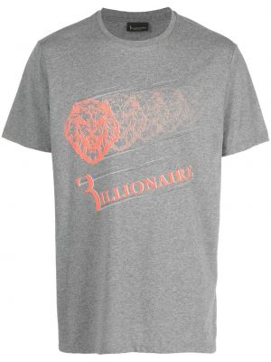 Kokvilnas t-krekls Billionaire pelēks