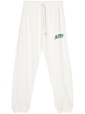 Pantaloni sport cu imagine Autry alb