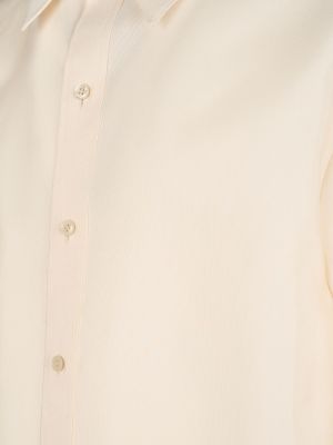 Koszula wełniana oversize Saint Laurent biała