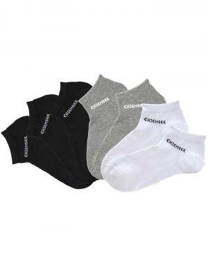 CHIEMSEE Ponožky  sivá melírovaná / čierna / biela