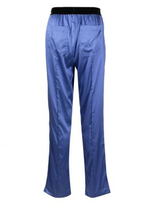 Hedvábné kalhoty Tom Ford modré
