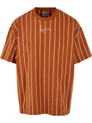 Pruhované bavlnené priliehavé tričko Karl Kani