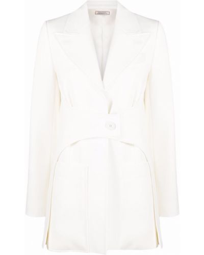 Overdimensjonert lang blazer Nina Ricci hvit