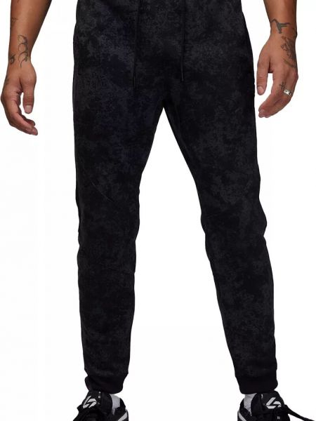Флисовые спортивные штаны с принтом Jordan черные