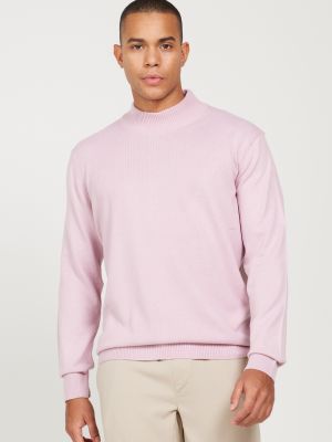 Džemperis ar augstu apkakli Altinyildiz Classics rozā