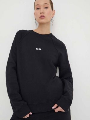 Бавовняний светр з принтом Msgm чорний