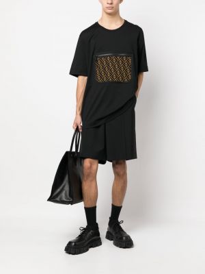 T-shirt aus baumwoll mit taschen Fendi schwarz