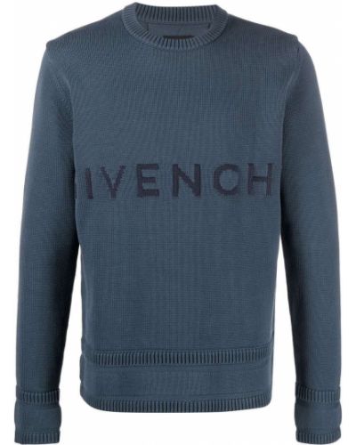 Памучен пуловер Givenchy синьо