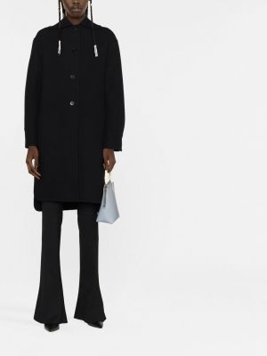 Kabát s knoflíky Jil Sander černý
