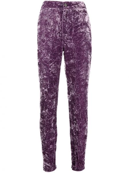 Pantalon en velours slim Saint Laurent violet