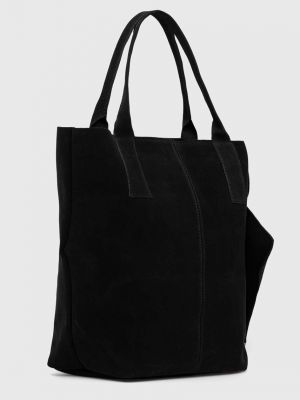 Замшевая сумка шоппер Answear Lab черная