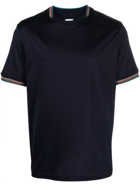 T-shirt di cotone con stampa Paul Smith blu