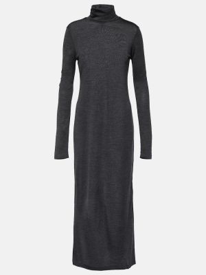 Sukienka midi wełniana Polo Ralph Lauren szara