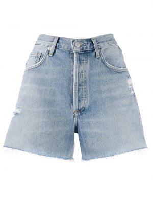 Distressed jeans shorts Agolde blau