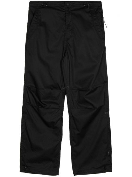 Pantaloni drepti cu croială lejeră Maharishi negru