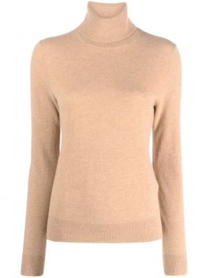 Volneni pulover z gumbi s potiskom Polo Ralph Lauren rjava