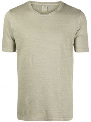 Lininis marškinėliai trumpomis rankovėmis 120% Lino žalia