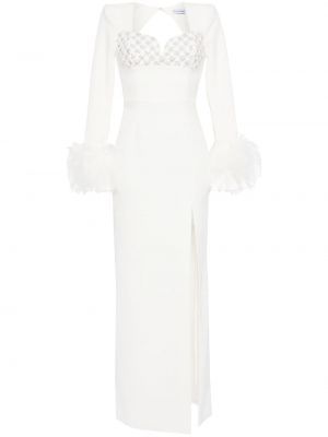 Sukienka w piórka Rebecca Vallance biała