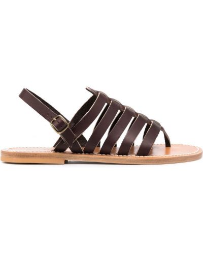 Slingback sandaler med reim K. Jacques brun