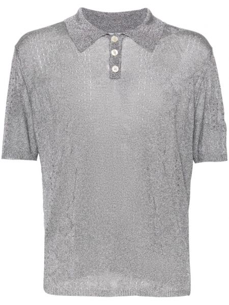 Polo marškinėliai Marine Serre sidabrinė