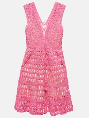 Bavlněné šaty Anna Kosturova růžové