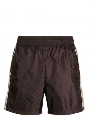 Shorts mit print Gucci braun
